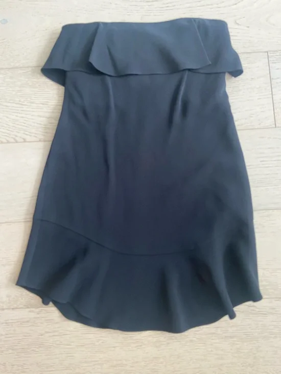 NWOT A.L.C. Black Romy Mini Dress Ruffle Strapless Cocktail Night Out  Size 4 - Picture 2 of 9